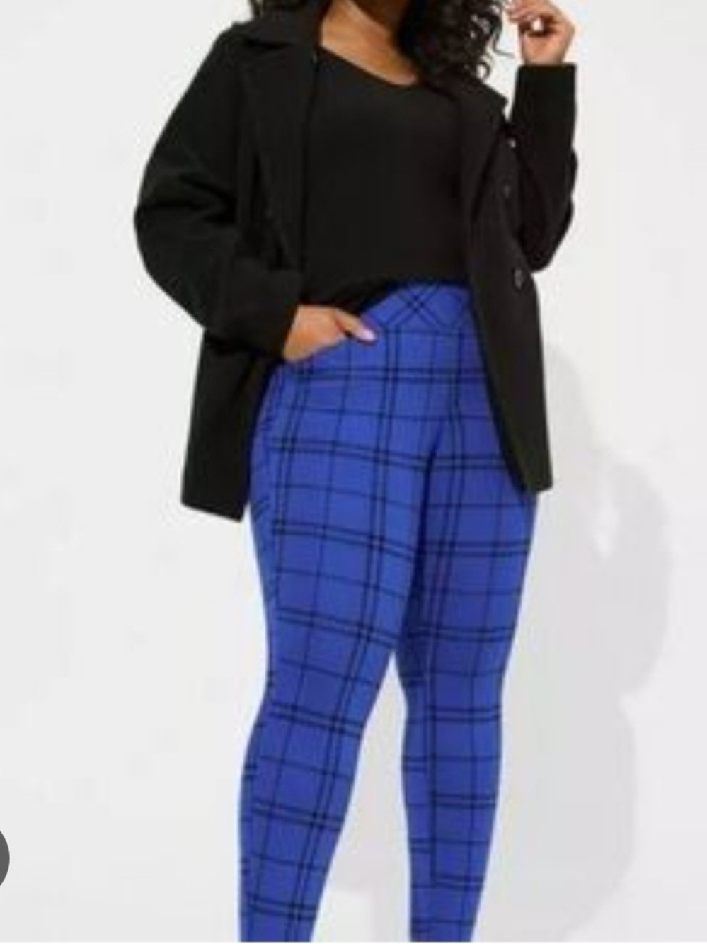 Torrid Sz 2 Women's Blue Plaid Stretch Pants